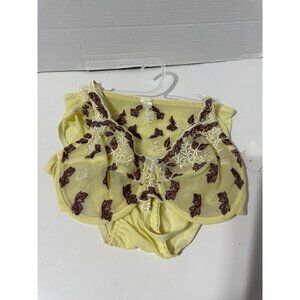 Bare Elegance Bra & Panty Underwire Mesh Set Size 34A NWT